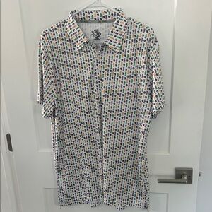 Tree House Brewing Printed Short Sleeve Polo Shirt - Multicolor Pattern